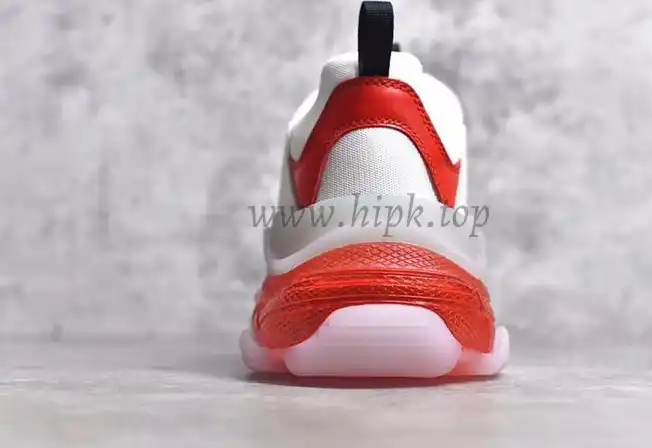 PK GOD PARIS TRIPLE S CLEAR SOLE TRAINER 19ss Red and White READY TO SHIP