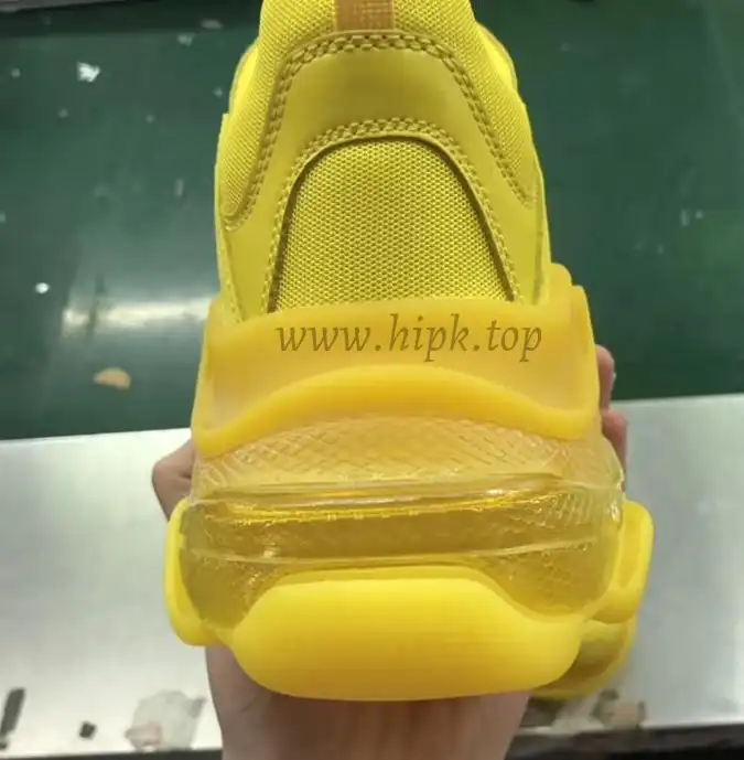 PK GOD PARIS TRIPLE S CLEAR SOLE TRAINER all yellow READY TO SHIP