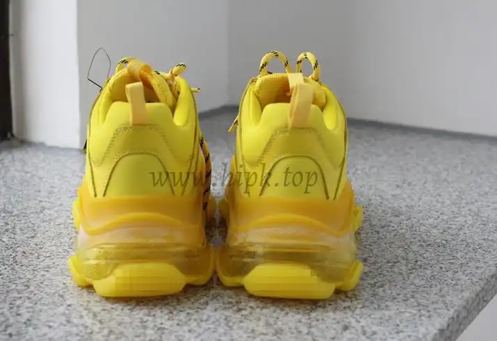 PK GOD PARIS TRIPLE S CLEAR SOLE TRAINER all yellow READY TO SHIP