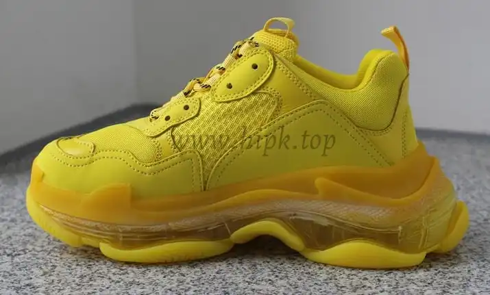 PK GOD PARIS TRIPLE S CLEAR SOLE TRAINER all yellow READY TO SHIP