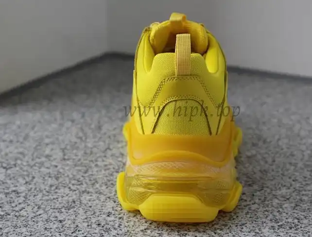 PK GOD PARIS TRIPLE S CLEAR SOLE TRAINER all yellow READY TO SHIP