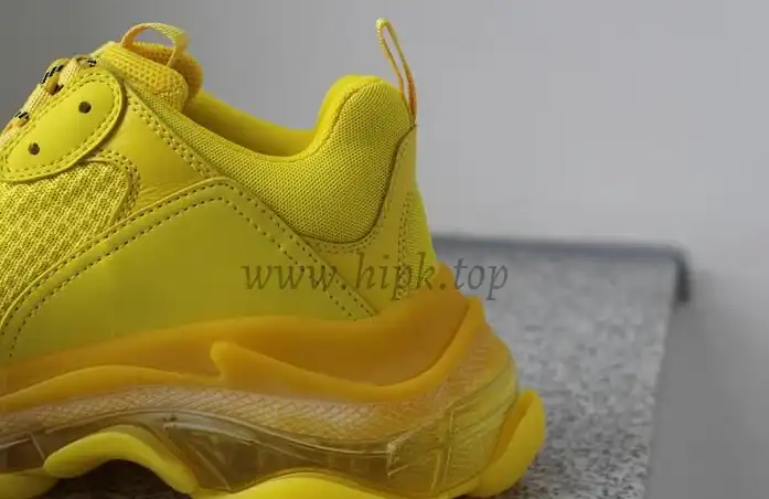 PK GOD PARIS TRIPLE S CLEAR SOLE TRAINER all yellow READY TO SHIP