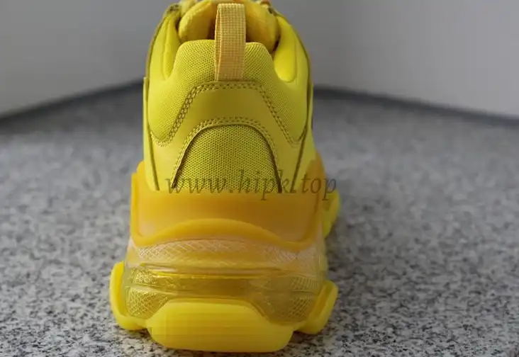 PK GOD PARIS TRIPLE S CLEAR SOLE TRAINER all yellow READY TO SHIP