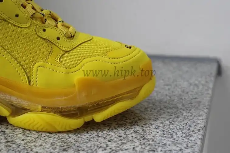 PK GOD PARIS TRIPLE S CLEAR SOLE TRAINER all yellow READY TO SHIP