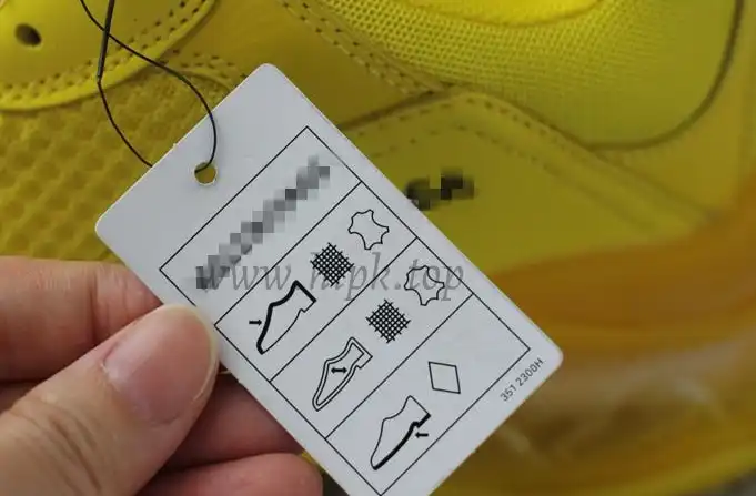 PK GOD PARIS TRIPLE S CLEAR SOLE TRAINER all yellow READY TO SHIP