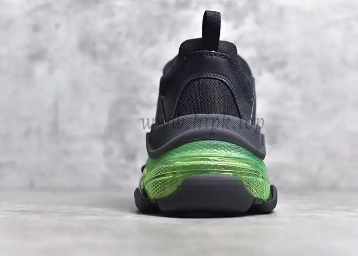 PK GOD PARIS TRIPLE S CLEAR SOLE TRAINER Black Green real materials READY TO SHIP