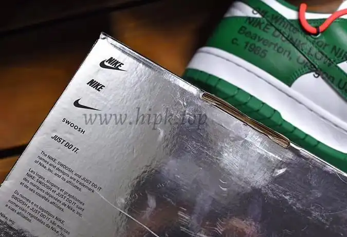 PK God exclusive OFF-WHITE x Futura x Nike Dunk white pine green retail materails ready to ship