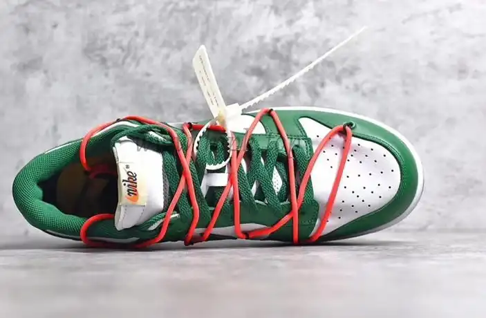 PK God exclusive OFF-WHITE x Futura x Nike Dunk white pine green retail materails ready to ship