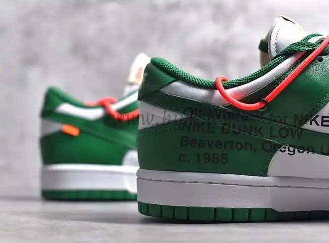 PK God exclusive OFF-WHITE x Futura x Nike Dunk white pine green retail materails ready to ship