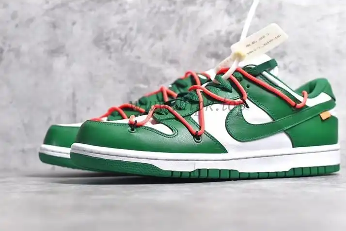 PK God exclusive OFF-WHITE x Futura x Nike Dunk white pine green retail materails ready to ship