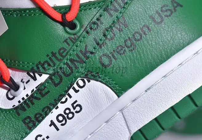 PK God exclusive OFF-WHITE x Futura x Nike Dunk white pine green retail materails ready to ship