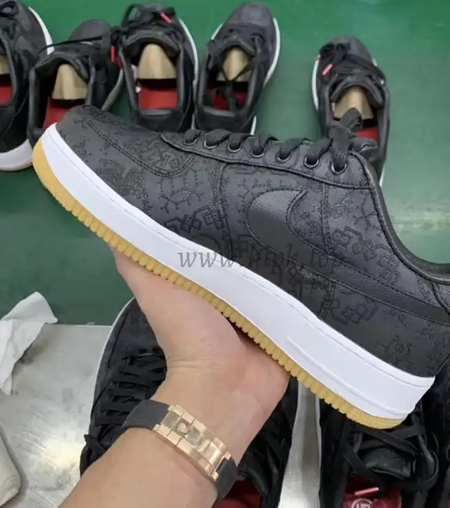 PK GOD CLOT x fragment x Nike Air Force 1 PRM BLACK retail materials ready to ship