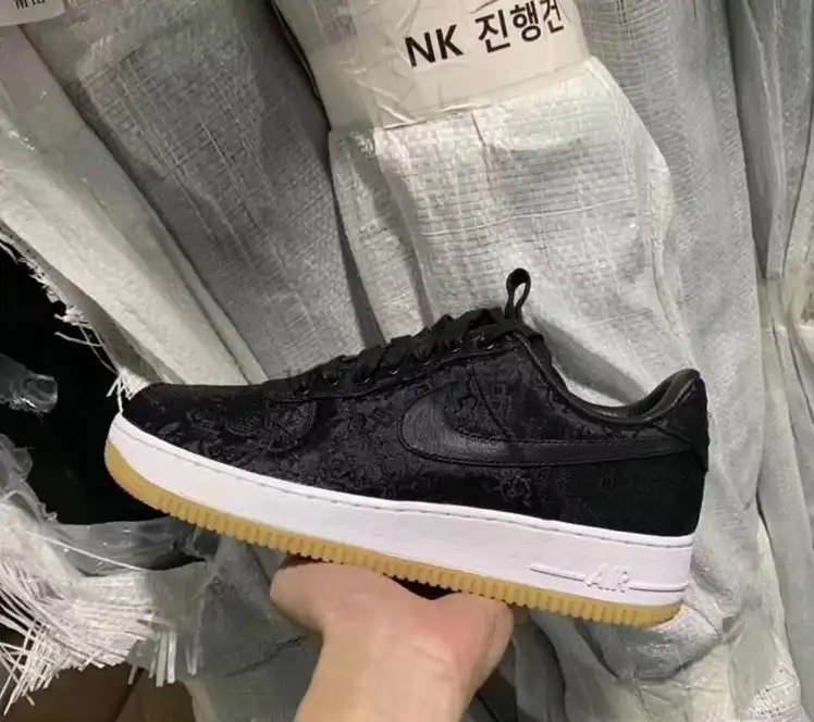 PK GOD CLOT x fragment x Nike Air Force 1 PRM BLACK retail materials ready to ship