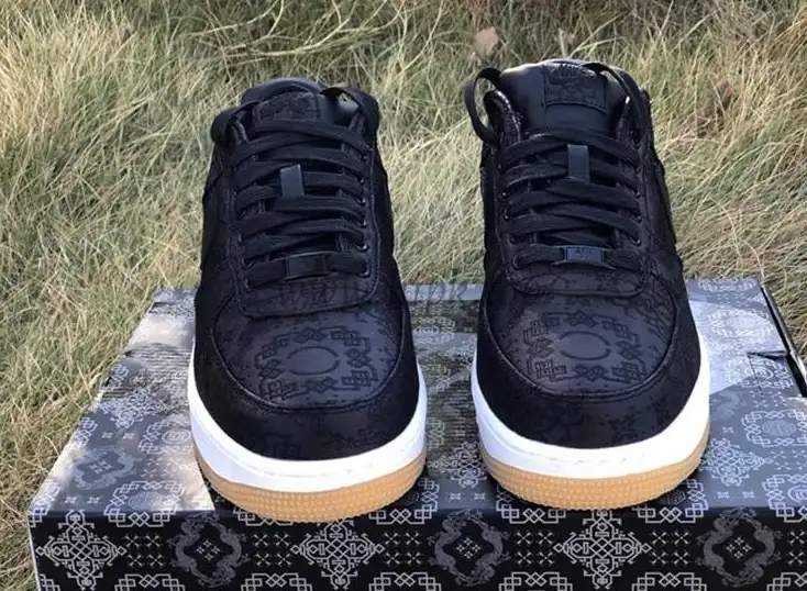 PK GOD CLOT x fragment x Nike Air Force 1 PRM BLACK retail materials ready to ship