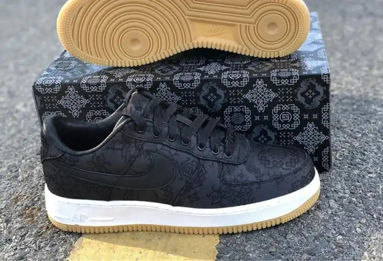 PK GOD CLOT x fragment x Nike Air Force 1 PRM BLACK retail materials ready to ship