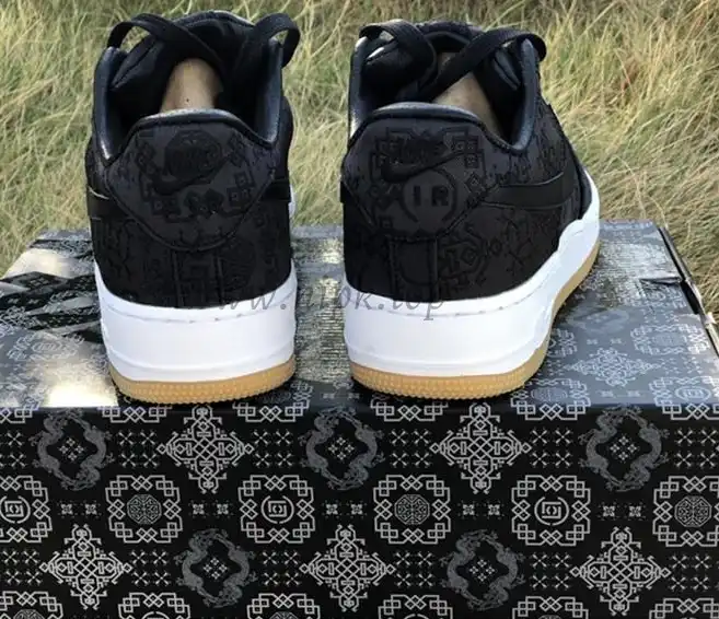 PK GOD CLOT x fragment x Nike Air Force 1 PRM BLACK retail materials ready to ship