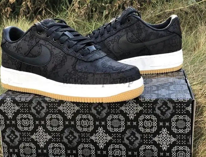 PK GOD CLOT x fragment x Nike Air Force 1 PRM BLACK retail materials ready to ship