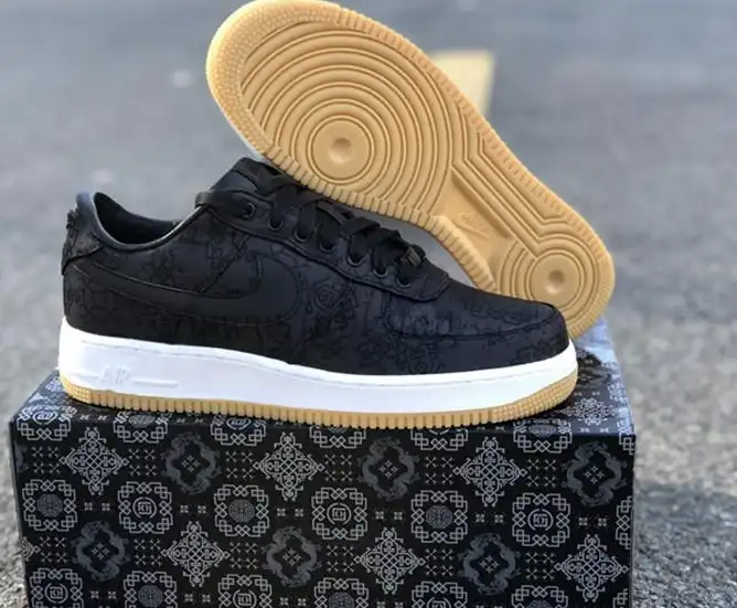 PK GOD CLOT x fragment x Nike Air Force 1 PRM BLACK retail materials ready to ship