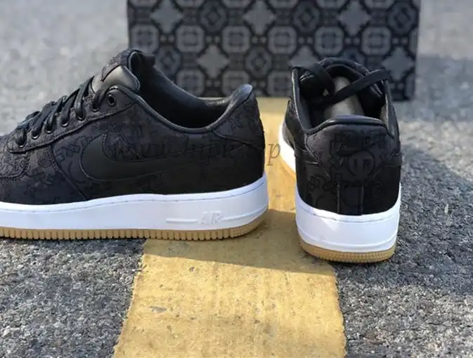 PK GOD CLOT x fragment x Nike Air Force 1 PRM BLACK retail materials ready to ship