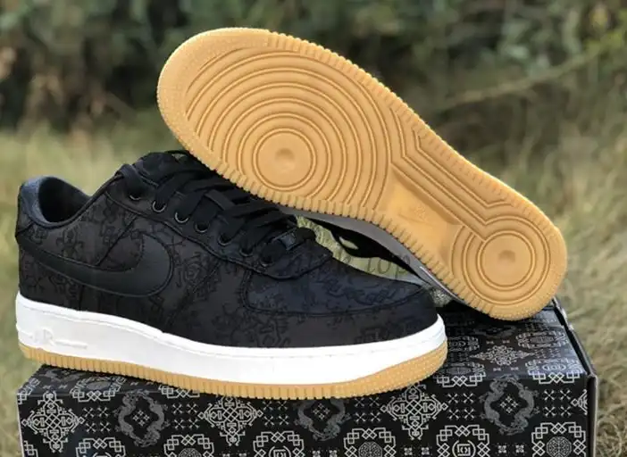 PK GOD CLOT x fragment x Nike Air Force 1 PRM BLACK retail materials ready to ship