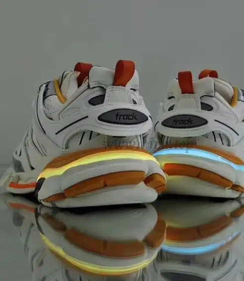 PK God exclusive Balencia Paris Track SneakersWhite Orange best version ready to ship