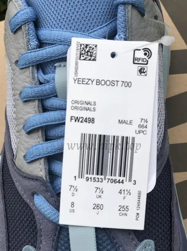 PK God yeezy 700 Carbon Blue retail materials ready to ship