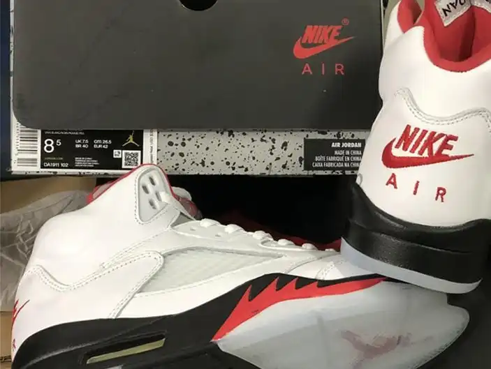 PK GOD Air Jordan 5 Fire Red retail materails ready to ship