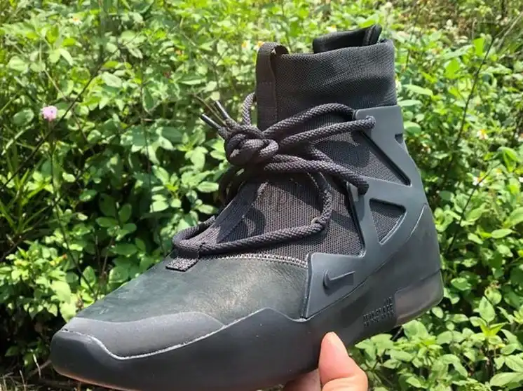 PK God Nike Air Fear of God 1 Triple Black retail materials ready to ship