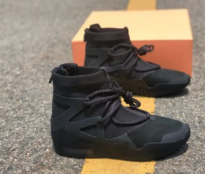 PK God Nike Air Fear of God 1 Triple Black retail materials ready to ship