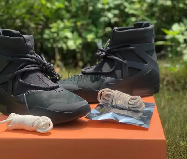 PK God Nike Air Fear of God 1 Triple Black retail materials ready to ship