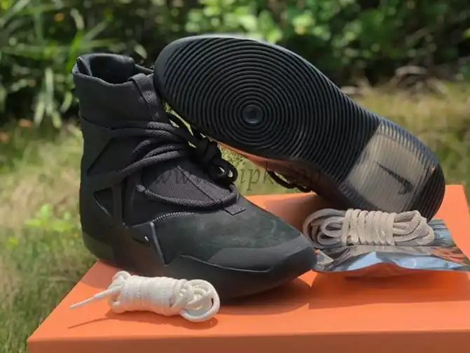 PK God Nike Air Fear of God 1 Triple Black retail materials ready to ship