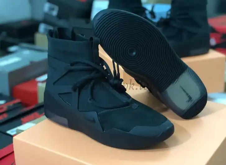 PK God Nike Air Fear of God 1 Triple Black retail materials ready to ship