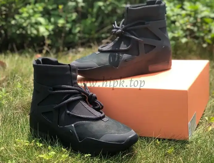 PK God Nike Air Fear of God 1 Triple Black retail materials ready to ship