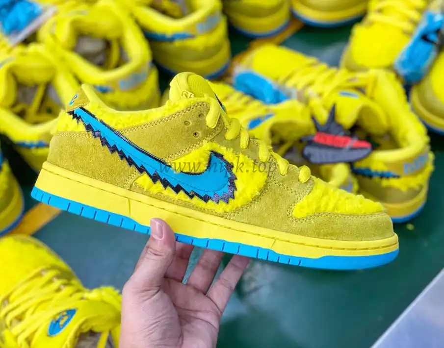 PKGOD exclusive Grateful Dead X SB dunk low pro Opti Yellow ready to ship