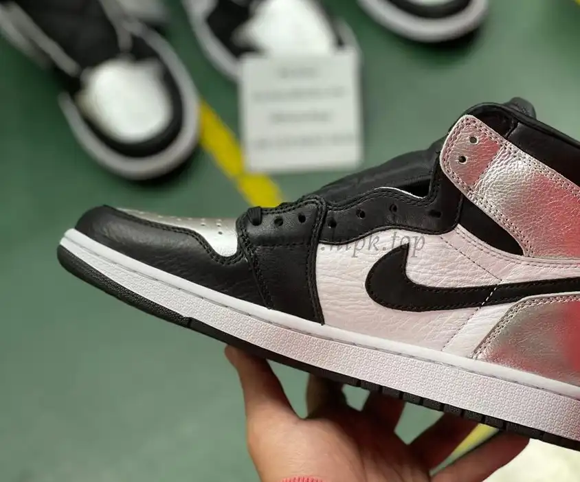 Pk god air Jordan 1 OG retro silver toe retail materials ready on March 10th