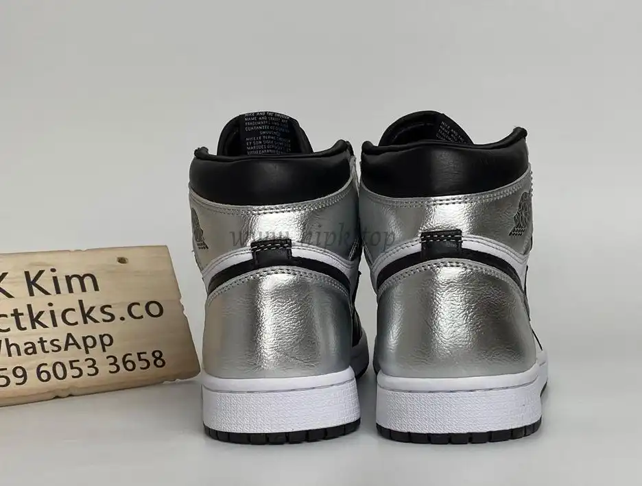 Pk god air Jordan 1 OG retro silver toe retail materials ready on March 10th