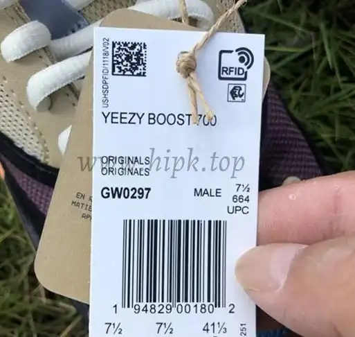 PK God yeezy 700 Carbon Blue retail materials ready to ship