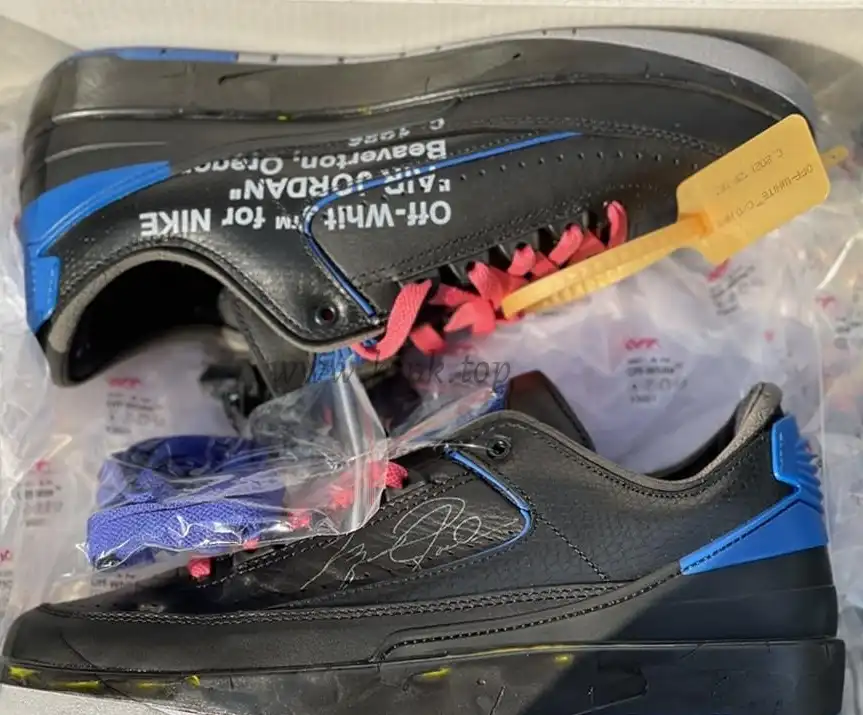 PK God OFF-WHITE x Air Jordan 2 blue Low retail materials ready to ship