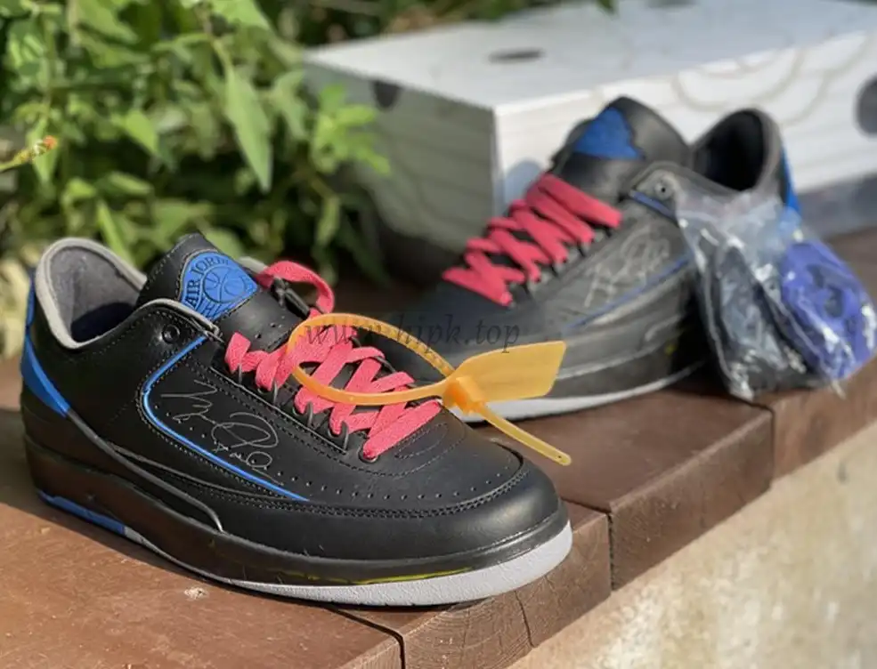 PK God OFF-WHITE x Air Jordan 2 blue Low retail materials ready to ship