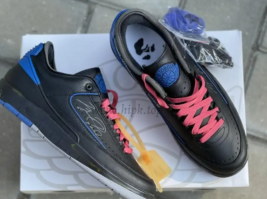 PK God OFF-WHITE x Air Jordan 2 blue Low retail materials ready to ship