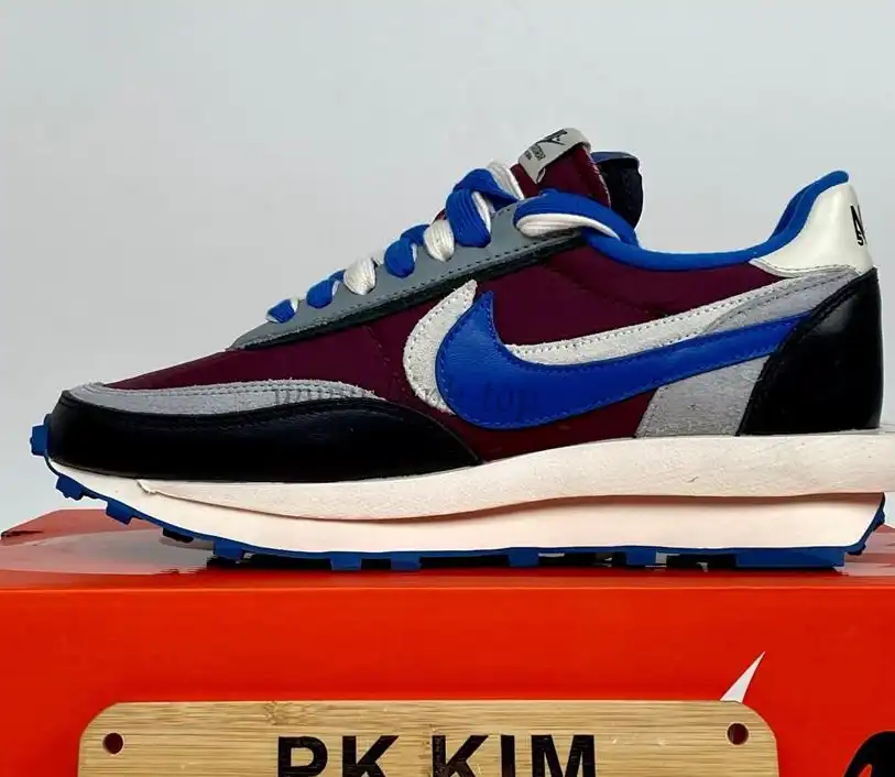 PK God LDWaffle x sacai x UNDERCOVER Night Maroon and Team Royal retail materials ready to ship