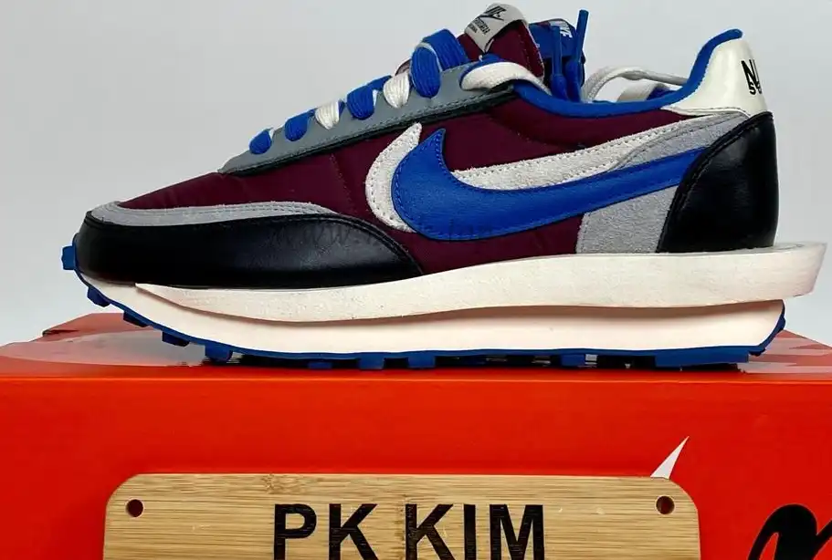 PK God LDWaffle x sacai x UNDERCOVER Night Maroon and Team Royal retail materials ready to ship