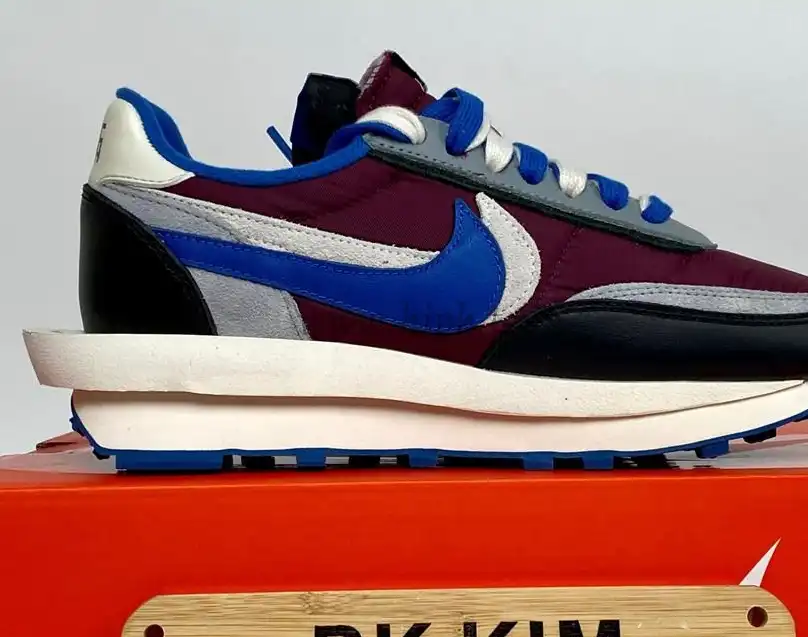 PK God LDWaffle x sacai x UNDERCOVER Night Maroon and Team Royal retail materials ready to ship