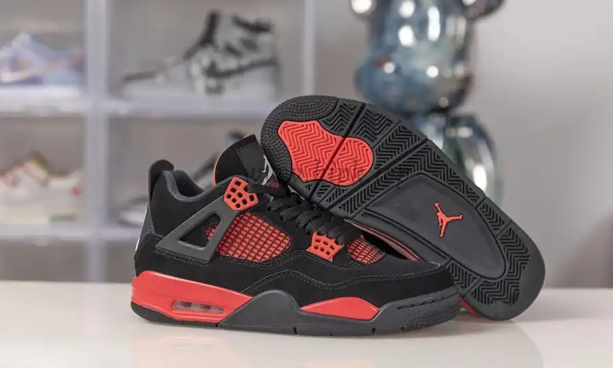 PK God Air Jordan 4 “Red Thunder”retail materials ready to ship