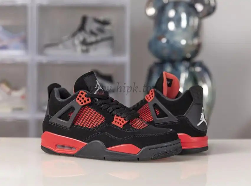 PK God Air Jordan 4 “Red Thunder”retail materials ready to ship