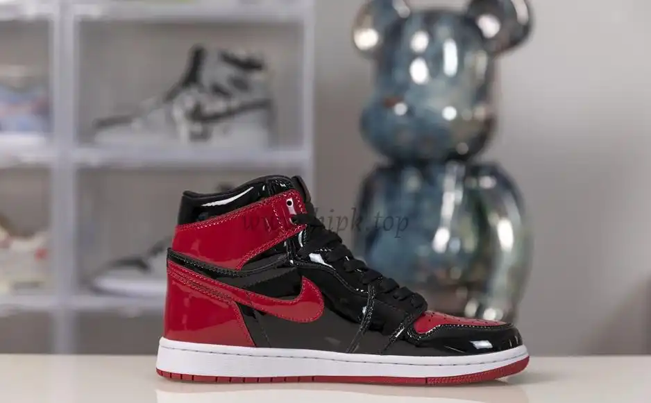 Pk God air jordan 1 retro Patent bred retail materials ready to ship