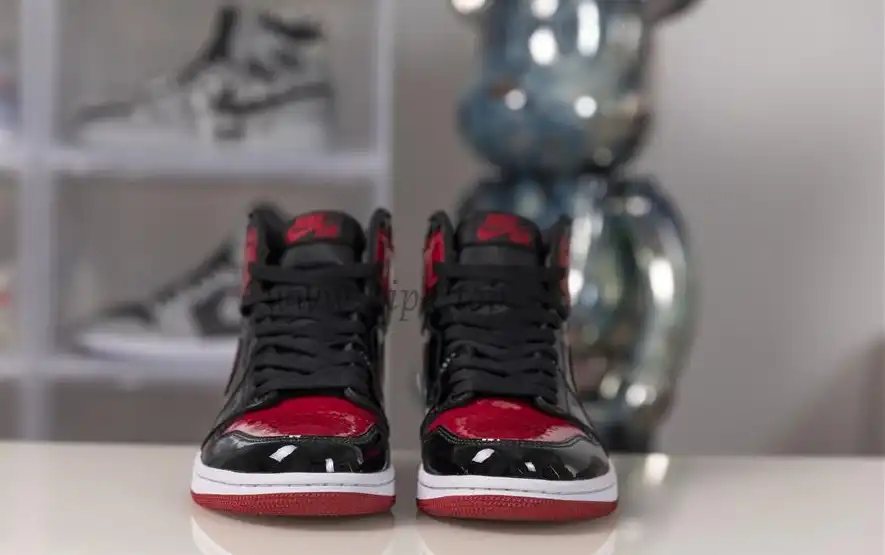 Pk God air jordan 1 retro Patent bred retail materials ready to ship