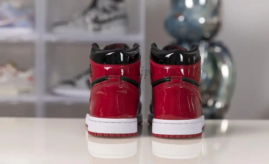 Pk God air jordan 1 retro Patent bred retail materials ready to ship