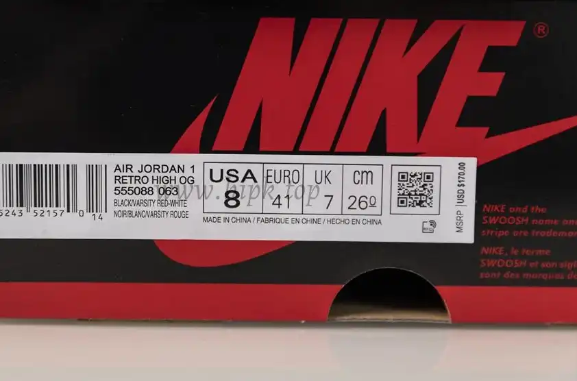 Pk God air jordan 1 retro Patent bred retail materials ready to ship