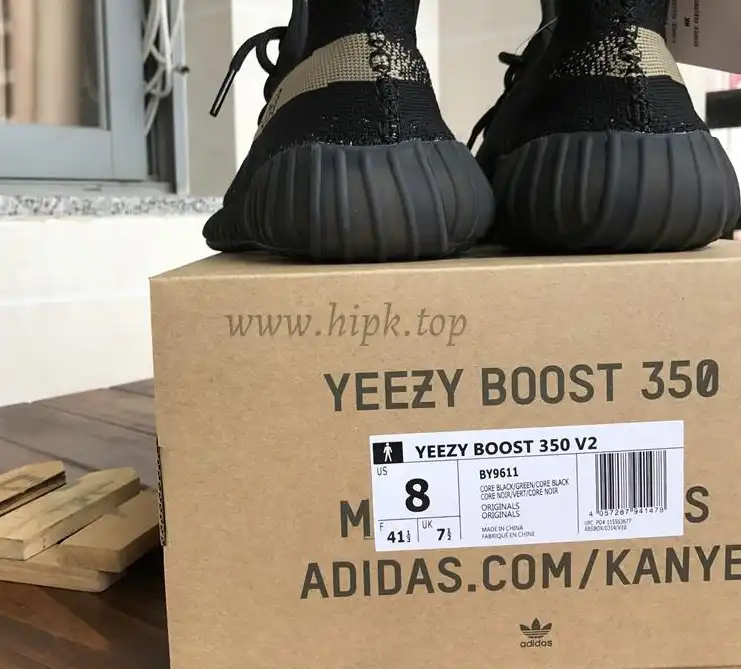 ADIDAS FACTORY MATERAILS YEEZY 350 V2 Black GreenBY9611 PK EXCLUSIVE LIMITED（shipped based on euro size)